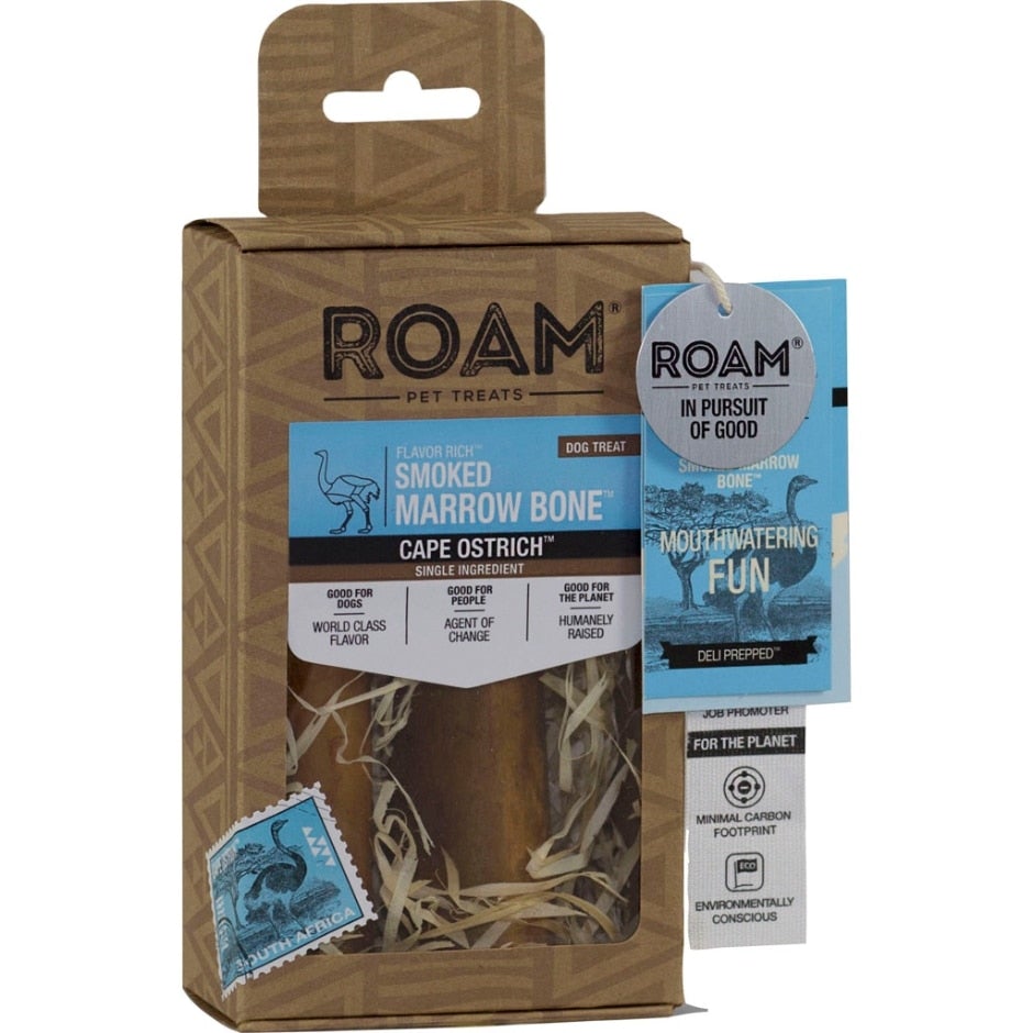 Roam Pet Treats, Roam Geräucherter Markknochen Cape Ostrich