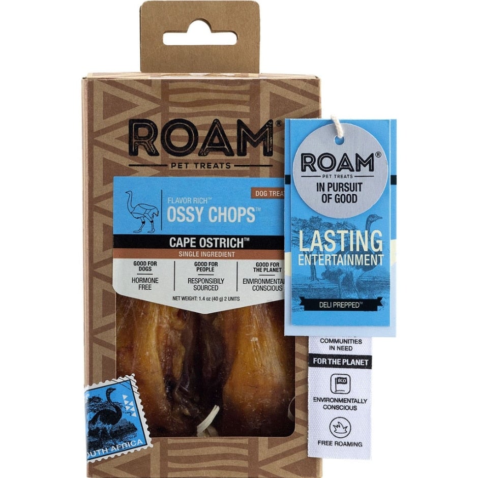 Roam Pet Treats, Roam Ossy Koteletts Kap Strauß